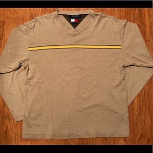 VTG Tommy Hilfiger V-Neck Sweater Stripe